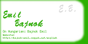 emil bajnok business card